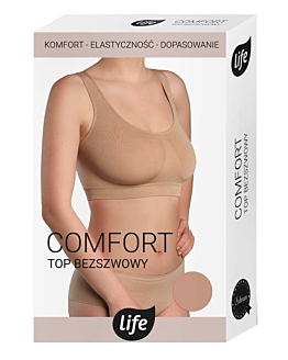 Life Comfort top bezszwowy rozm. XL beż .