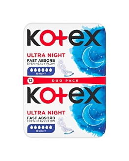 Kotex Ultra Overnight Podpaski 12 szt.