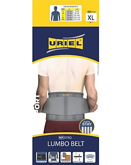 Uriel, Pas lędźwiowy, Kolor szary, Rozmiar XL