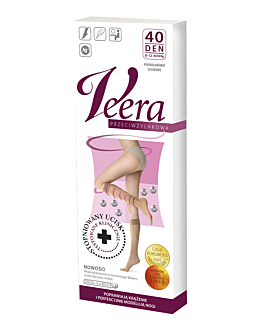 Veera Podkolanówki 40 DEN, Kolor Orzech, rozm. 1/2