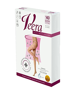 Veera Rajstopy przeciwżylakowe 140 DEN, Kolor Solei, Rozmiar 5