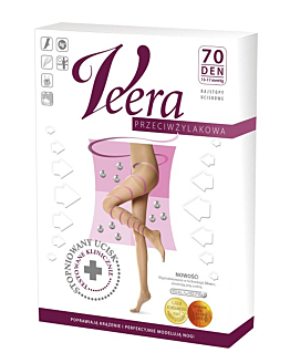 Veera Rajstopy przeciwżylakowe 70 DEN, Kolor Natural, Rozmiar 3