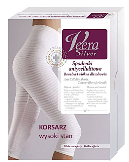 Veera Silver Spodenki antycellulitowe, fason Korsarz Wysokie, rozm. M
