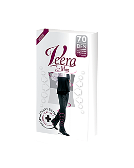 Veera Skarpety przeciwżylakowe męskie 70 DEN, Kolor Szary, Rozmiar S