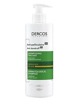 Vichy Dercos Szampon przeciwłupieżowy do włosów suchych, 390 ml