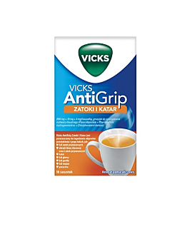 Vicks Antigrip Zatoki i Katar (Vicks SymptoMed), proszek do rozpuszczenia, 10 sasz.