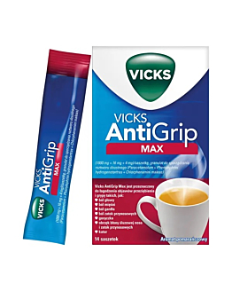 Vicks Antigrip Max Granulat do Sporządzania Roztworu Doustnego (1G+0,016G+4MG)/Sasz.14 Saszetek