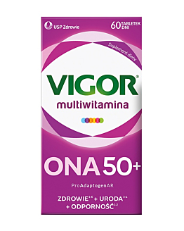 Vigor Multiwitamina Ona 50+, Zestaw witamin i minerałów, Tabletki