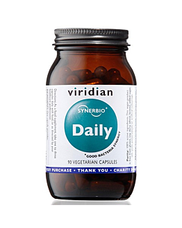 Viridian Daily Synerbio, Suplement diety zawierający żywe kultury bakterii, Kapsułki