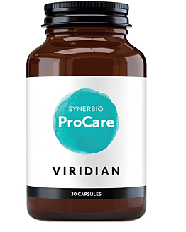 Viridian Synerbio Pro Care, Suplement diety zawierający żywe kultury bakterii, Kapsułki