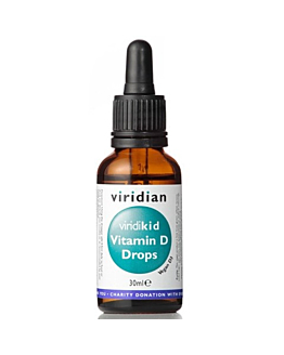 Viridian Viridikid Vitamin D, Witamina D dla dzieci, Krople