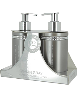 Vivian Gray Zestaw Grey Crystals Mydło w płynie + Krem do rąk