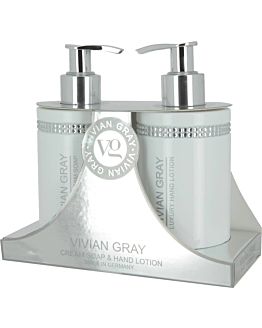 Vivian Gray Zestaw White Crystals Mydło w płynie + Krem do rąk