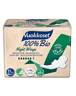 Vuokkoset BIO Assorbenti con Ali Notte 9 pz