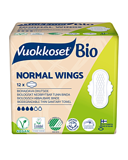 Vuokkoset BIO Assorbenti con Ali Normali 12 pz