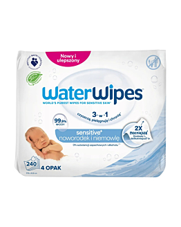 WaterWipes BIO Chusteczki nawilżane wodne, 4 x 60 szt.