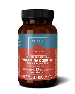 Terranova Multiaskrobinian Witamina C 250 mg Owoce Kompleks, Kapsułki
