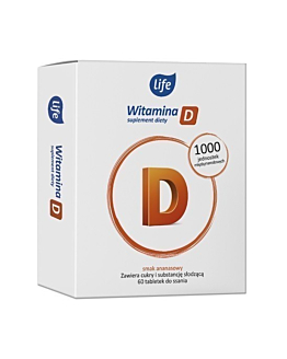Life Witamina D3 1000 j.m., Tabletki do ssania