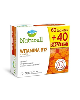 Naturell Witamina B12 10 mcg, Tabletki do rozgryzania i żucia