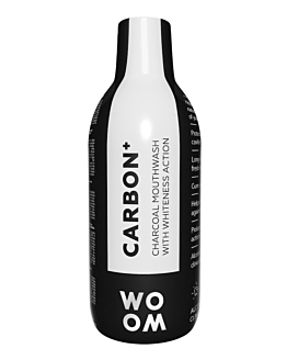 WOOM Carbon+ Wybielający płyn do płukania jamy ustnej z węglem aktywnym
