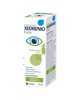 Xedrenio Forte, Nawilżające krople do oczu, bez konserwantów, 0,4% hialuronian sodu