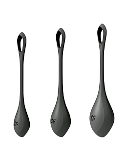 Satisfyer Yoni PowerBlack zestaw kulek gejszy do ćwieczeń dna miednicy