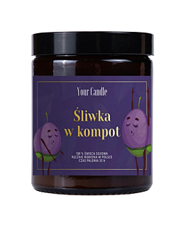 Your Candle Świeca zapachowa sojowa Śliwka w Kompot, 180 ml