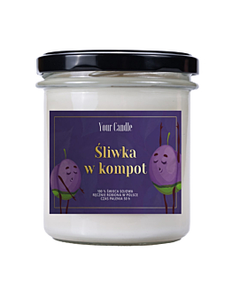 Your Candle Świeca zapachowa sojowa Śliwka w Kompot, 300 ml