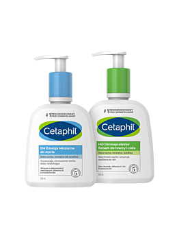Cetaphil Zestaw kosmetyków: EM Emulsja Micelarna, 236 ml+ MD Dermoprotektor Balsam do twarzy i ciała, 236 ml