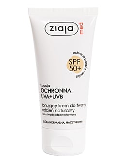 Ziaja Med SPF 50+ Kuracja Ochronna UVA+UVB Tonujący krem do twarzy odcień naturalny