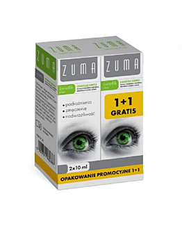 Zuma Świetlik Plus, Łagodzące krople do oczu, 2x10 ml
