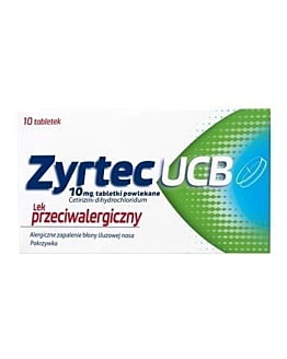 Zyrtec UCB tabletki powlekane 10 mg 10 tabl.