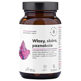 Aura Herbals Kolagen Rybi NatiCol 800mg - Piękna Skóra, Włosy, Paznokcie (60 kapsułek)