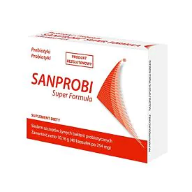 Sanprobi Super Formula - Probiotyki dla wsparcia jelit, 40 kapsułek