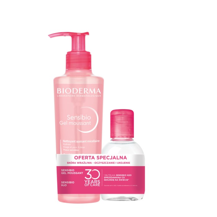 Bioderma Zestaw Sensibio (Gel Moussant 200ml + H2O 100ml)