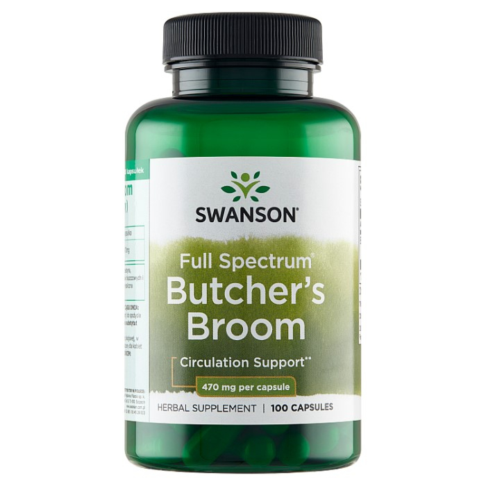 Swanson Butcher's Broom Ruszczyk kolczasty 470 mg Kapsułki