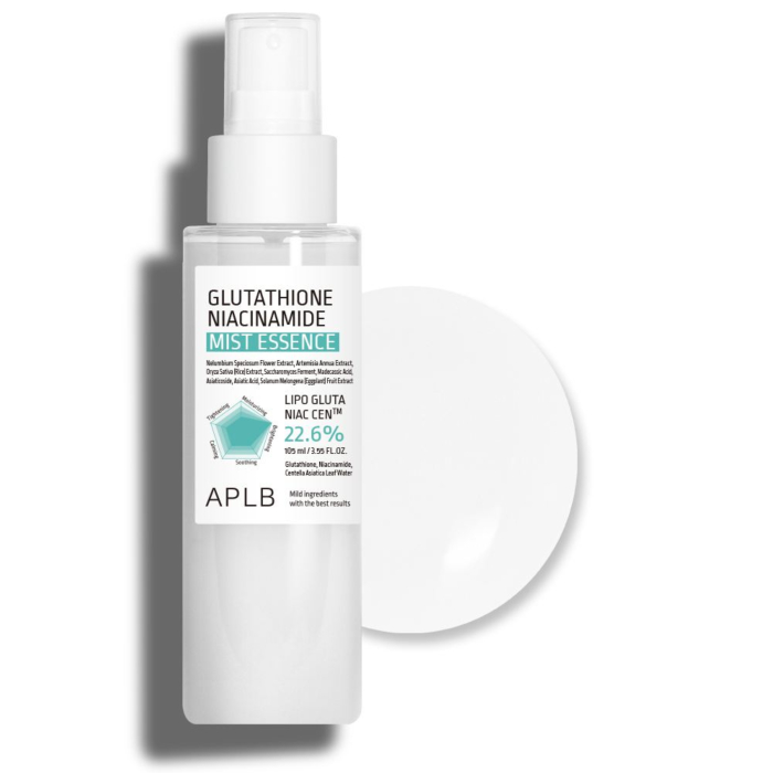 APLB Glutathione Niacinamide Mist Essence rozjaśniająca esencja w mgiełce, 105ml