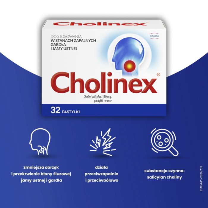 Cholinex 150 mg, 32 Pastylki twarde
