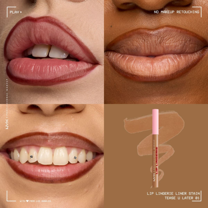 NYX Lip Lingerie Konturówka do ust z tintem, Tease U Later