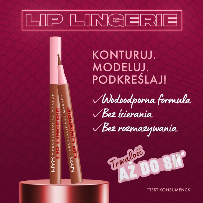 NYX Lip Lingerie Konturówka do ust z tintem, Naughty Nude