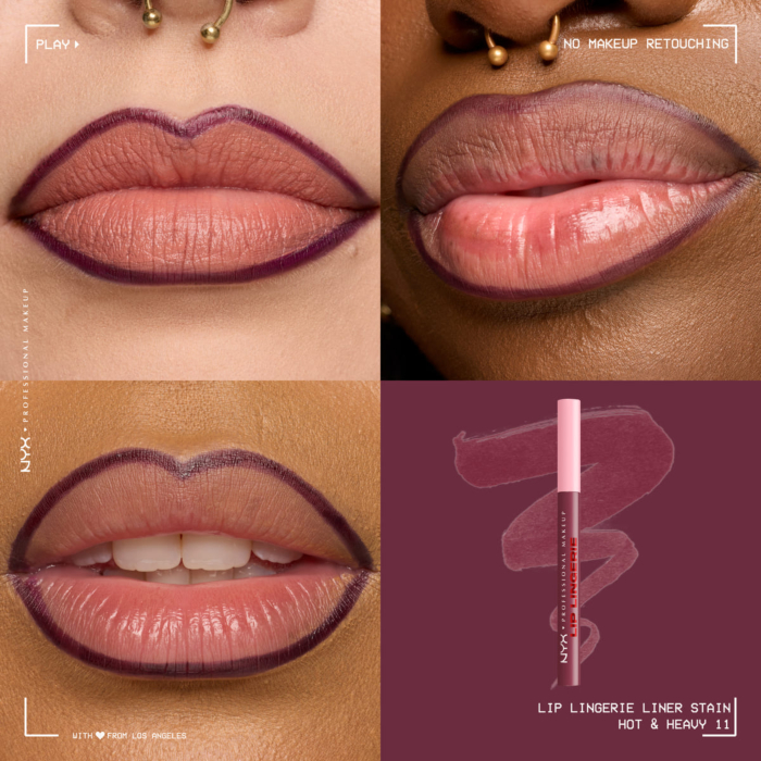 NYX Lip Lingerie Konturówka do ust z tintem, Hot & Heavy