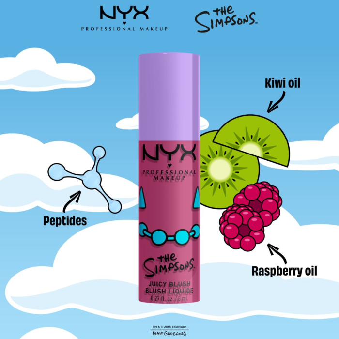 Nyx The Simpsons Saucy Sisters Fat Cheeks Blush Róż do policzków w płynie, Lavendar Sass