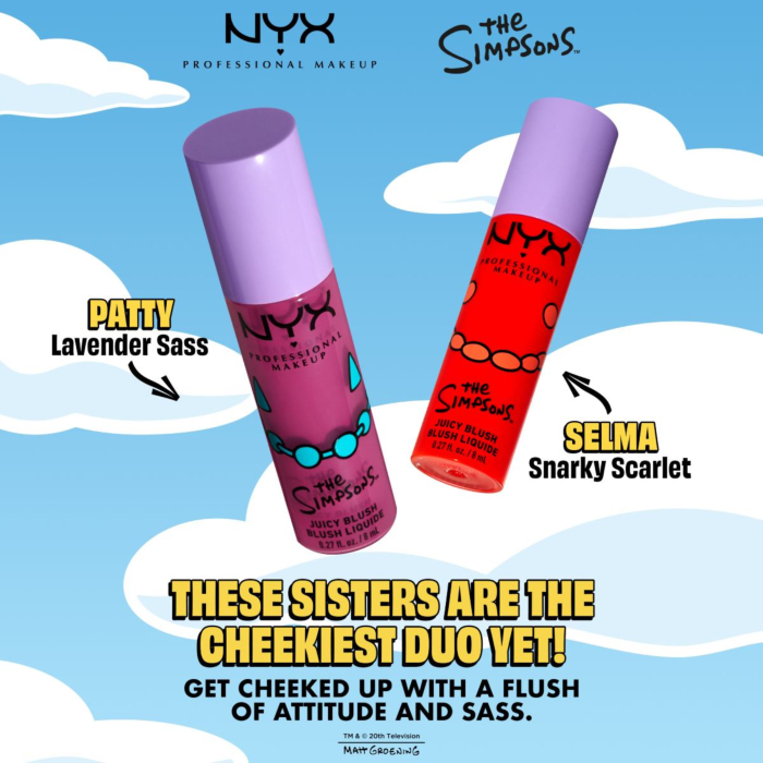 Nyx The Simpsons Saucy Sisters Fat Cheeks Blush Róż do policzków w płynie, Lavendar Sass