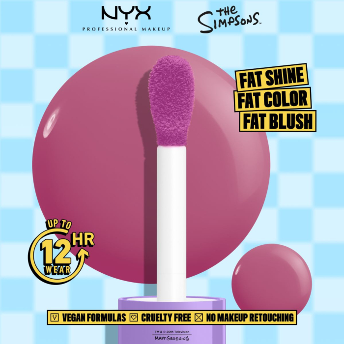 Nyx The Simpsons Saucy Sisters Fat Cheeks Blush Róż do policzków w płynie, Lavendar Sass