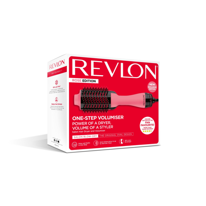 REVLON RVDR5222 PINK Suszarko-lokówka do włosów, owalna szczotka, jonizacja
