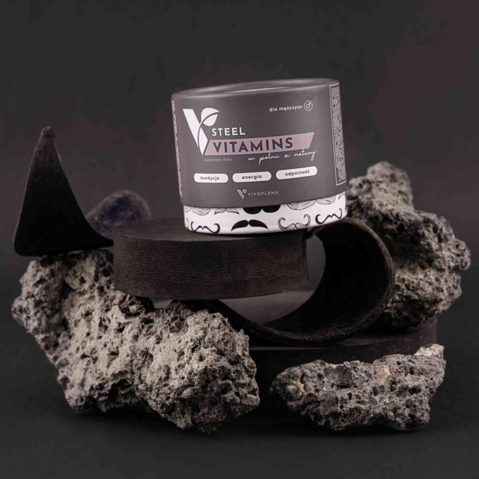 Vivoplena Steel Vitamins witaminy dla mężczyzn energia magnez, 60 kapsułek