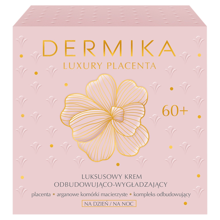 Dermika Luxury Placenta Krem odbudowująco-wygładzający 60+ na dzień i na noc
