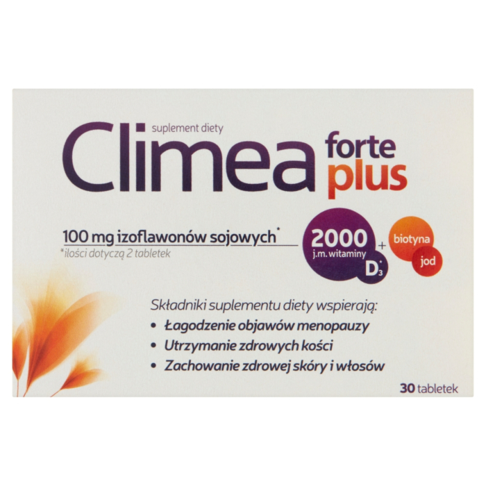 Climea Forte Plus, Preparat łagodzący objawy menopauzy, Tabletki