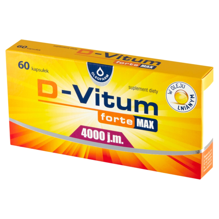 D-Vitum Forte Max 4000 j.m., Suplement diety z witaminą D,  60 kaps.