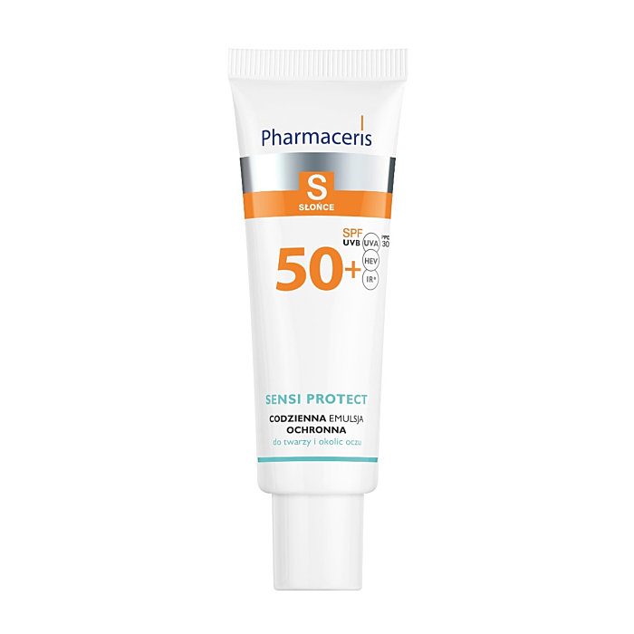 Pharmaceris S Sensi Protect Codzienna emulsja ochronna do twarzy i okolic oczu SPF50+ 